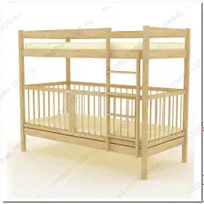 Двухъярусная кровать "Березка (с открывающимся бортиком)