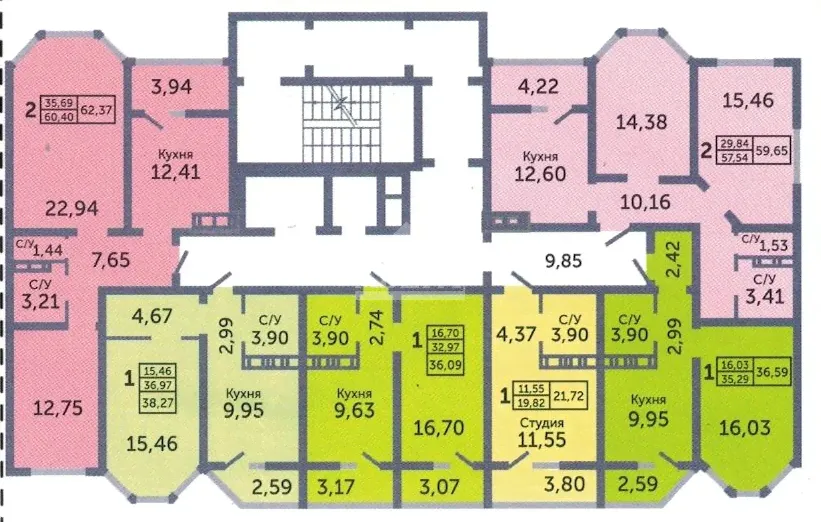 Продам двухкомнатную квартиру 62.35 м² этаж 13/17 город Оренбург Дзержинский район улица Березка 13-0