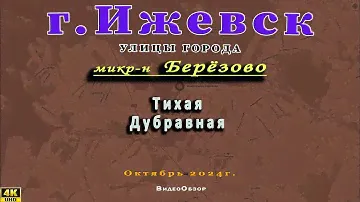 Микрорайон Берёзово, г. Ижевск, 24 10 2024г. Улица Дубравная, Тихая.