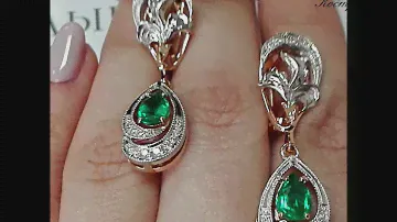 Серьги с изумрудами