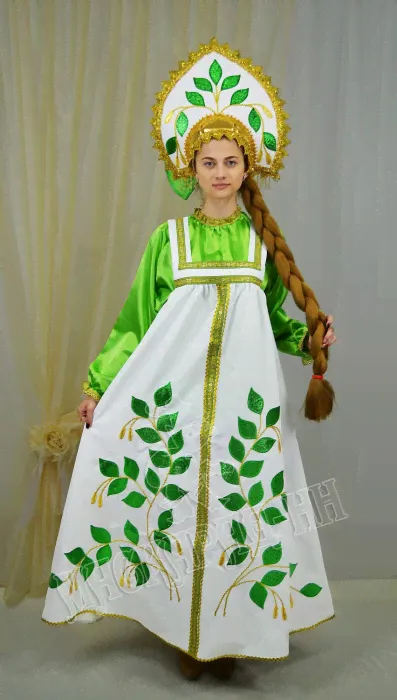 Костюм Русский народный Березка (сарафан,блузка,кокошник) аппликация