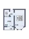 Продам однокомнатную квартиру в новостройке 41.0 м² этаж 15/17 город Оренбург улица Березка 19/2 «Ботанический сад» жилой комплекс городской округ Оренбург