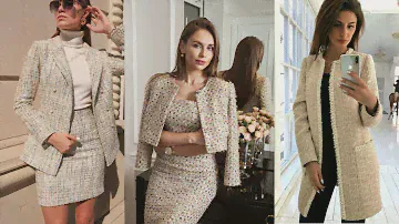 СТИЛЬНЫЕ КОСТЮМЫ ПЛАТЬЯ ИЗ ТВИДА💕 МОДНЫЕ ОБРАЗЫ