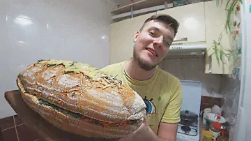 ОГРОМНАЯ МЕГА ПИЦЦА В ХЛЕБЕ ЗА 350 РУБЛЕЙ