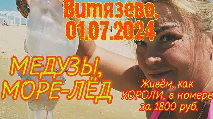 #Витязево,01.07.2024г. ЖИВЕМ, как КОРОЛИ в номере за 1800 руб. МОРЕ-ЛЁД. ЖЕСТЬ.Медузы.01.07.024