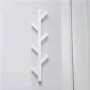 Вешалка настенная Березка, 6 крючков, 58×14×8 см, цвет белая