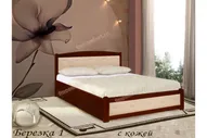 Кровать Березка 1 с кожей