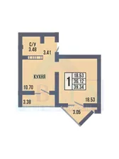 Продам однокомнатную квартиру 40.0 м² этаж 10/17 город Оренбург улица Березка 19/1 городской округ Оренбург